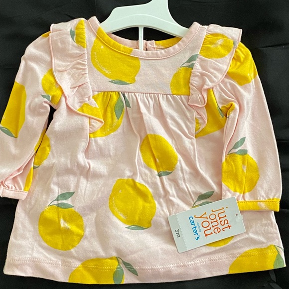 NWT 3M INFANT GIRLS LEMON 🍋 TOP AND MATCHING JEAN LEGGINGS 🍋 - Picture 2 of 3